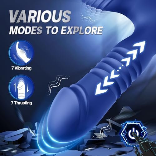 Adult Male Sex Toys For Men'S Sex – Anal Prostate Massager With Dual Cock Ring, App & Remote Control Butt Plug, 7 Thrusting & Vibrating Modes G Spot Vibrator Couples - Image 3