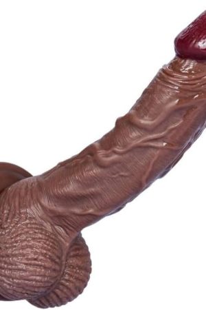 8 Inch Realistic Dildo,Lifelike Huge Silicone Dildos With Strong Suction Cup For Hands-Free G-Spot Stimulator Play,Body-Safe Material Huge Penis For Women Anal Sex Adult Toys(Chocolate Color)