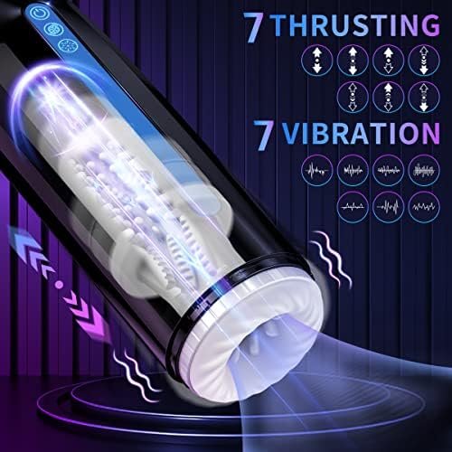 Automatic Male Masturbator,Male Sex Toys With 7 Thrusting & Vibration Modes Electric Pocket Pussy,Hands Free Male Stroker Masturbators Cup For Penis Stimulation,Blowjob Adult Sex Toy For Men Black - Image 2