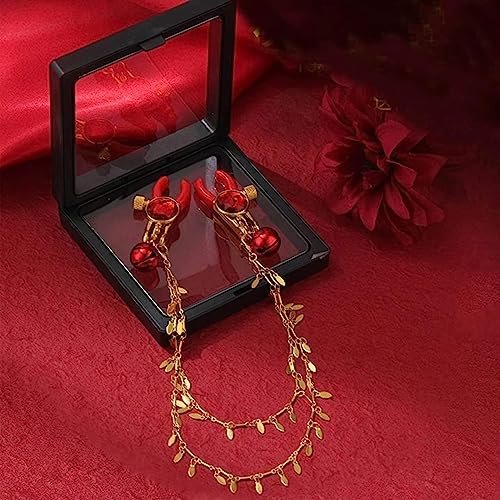 Jesakmie Nipple Clamps, Adjustable Pressure Breast Nipple Stimulator Non Piercing Nipple Rings Decorative Clip For Women/Men Pleasure Toys (Pearl Nipple Clips)