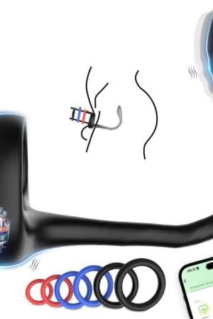 Vibrating Cock Ring Prostate Massager - 3 In 1 Male Sex Toys For Men Penis Ring With 6 Different Sizes Cock Ring, 10 Modes Anal Butt Plug G Spot Vibrator Dildo Vibrating For Couples Men New