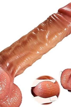 Realistic Thick Dildo,Liquid Silicone Dildo For Women,G-Spot Flexible Mens Cock,Lifelike Anal Dildo For Hands-Free Play,Skin-Friendly Fake Penis With Full Shaped Balls,Adult Sex Toys With Huge Dong