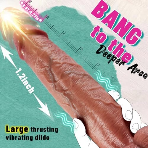Lubisey 10.43" Large Thrusting Vibrating Dildo, Realistic Big Dildo Vibrator With 6 Thrust Speeds & 10 Vibrations, G Spot Sex Toy For Men And Women With Suction Cup Massive Dildo For Anal And Vagina - Image 2