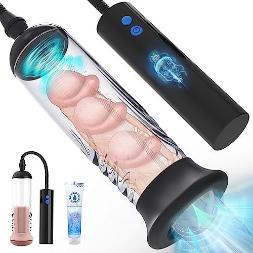 Automatic Penis Enlargement Pump For Men Erection With 3 Intensities, Male Adult Sex Toys Vacuum Sensuality Pump Penis Enlargers & Enhancer Device With A Vagina Pussy Stroker For Men Masturbation