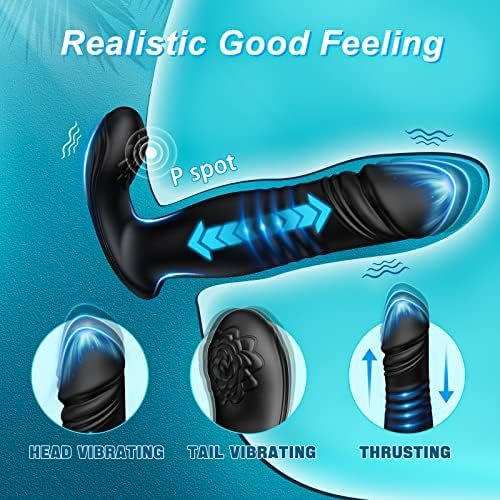Thrusting Anal Vibrator Sex Toys Prostate Massager, App & Remote Control Anal Plug With 6 Thrusting & 6 Vibrating, Vibrating Butt Plug Rose Sex Toy P Spot Prostate Toy, Adult Sex Toys For Men Couple - Image 2