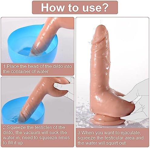 Squirting Dildo,8 In Realistic Dildo With Strong Suction Cup,Sex Toys For Women - Image 3