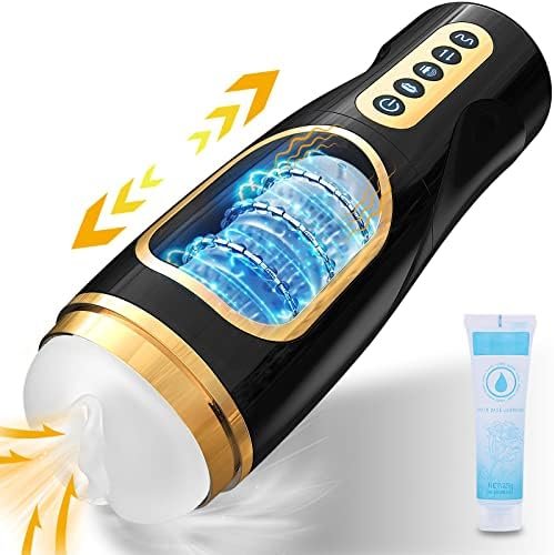 Automatic Sucking Male Masturbator, Soukeay Pocket Pussy Masturbator Stroking Toy With 10 Vibrating & Thrusting Modes For Penis Stimulation, Male Realistic Stroker Adult Sex Toys For Men Masturbation