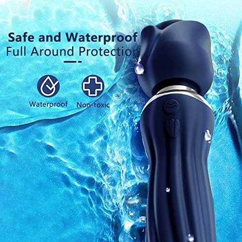 Small Vibrating Massager, Personal Massager,Wireless Handheld Massager, Rechargeable Waterproof For Back Shoulder Neck Body Sports Recovery Muscle Aches,Birthday Gifts For Women Friend(Navy Blue) - Image 2