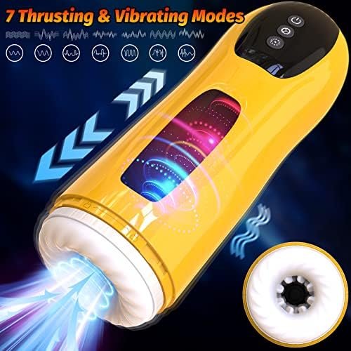 Automatic Male Masturbators Cup, Electric Pocket Pussy Penis Stroker With 7 Thrusting 7 Vibrating, Realistic Textured Male Masturbator Penis Stimulator, Waterproof Adult Male Sex Toys For Men Pleasure - Image 2