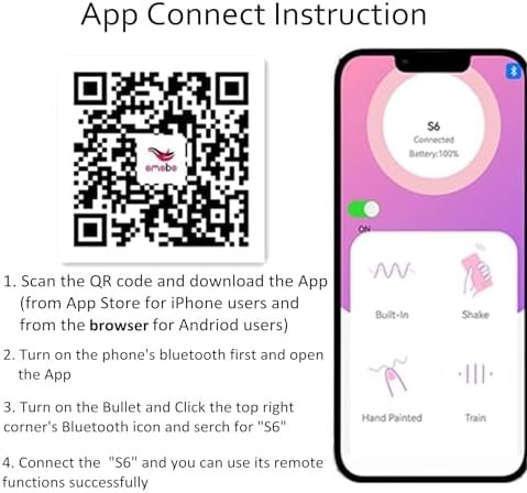 App Remote Bullet Vibrator - 10 Speeds Phone Remote Control Bullet Sex Toy For Women Pleasure, Black - Image 2