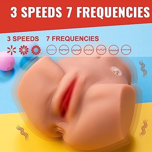 Automatic Vibrating Sex Doll Male Masturbator - Jaspik Realistic Sex Dolls Pocket Pussy Ass With 7 Vibrating Frequencies & 3 Speeds, 3D Vaginal Anal Channel Male Stroker Adult Sex Toy For Men Pleasure - Image 2