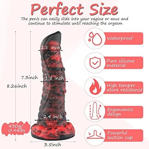Hismith Monster Dildo 10.12 Inch Large Silicone Dildo Sex Toys For Male And Female Lifelike Dildo - Image 3