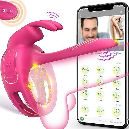 App Vibrating Cock Ring Sex Toys, Adult Toys Penis Ring, Male Sex Toy Penis Vibrator, Remote Control, Couples Sex Toys For Men Women, Rabbit Vibrators Cock Rings Sexual Pleasure Stimulation Device