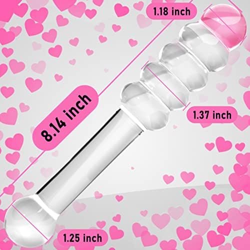 Glass Dildo G-Spot Wand Anal Beads Butt Plug With Pink Head Dual Ended P-Spot Stimulator Fetish Prostate Massager Masturbation Sex Toy For Men Women Tjijp - Image 2