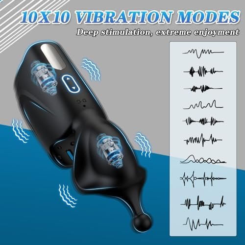 Automatic Male Masturbators Multi-Use Male Masturbators With 10 Vibrations,Penis Pump Glans Training Tool, Foreglad Rechargeable Penis Head Vibration Machine Glans Stimulator For Men Sex Toy - Image 2