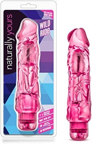 Blush Wild Ride - 9" Long Soft Large 2" Thick Realistic Vibrating Dildo - Multi Speed Powerful Vibrator - Ipx7 Waterproof - Body Safe Materials - Adult Pleasure Sex Toy For Women Men Couples - Pink