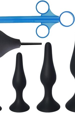 Real Vibes Anal Sex Toys Silicone Butt Plug Set, Anal Butt Trainer, Dilator Dildo Kit For Women And Men, 4 Buttplugs For Advanced & Beginner