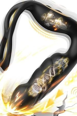 Prostate Massager Anal Vibrator With 2 Vibrating Cock Ring, Anal Sex Toys Anal Plug With 7 Pulse & 12 Vibrating Modes, Anal Dildo Butt Plug Sex Toys For Men And Couple Gay Pleasure With Remote Control