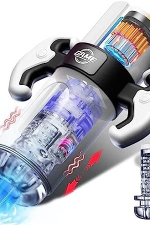Automatic Male Masturbator - Male Sex Toy Stroker With 9 Thrusting & Vibrating Modes Blowjob Toy, Pocket Pussy Male Masturbators Penis Trainer With 3D Realistic Vagina, Adult Sex Toys For Men