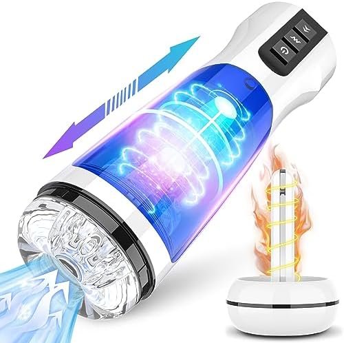 Automatic Male Masturbator Vibrator Adult Sex Toys For Men With Intelligent Heating 7 Thrusting & Vibrations Adult Toys, Male Masterburbater Sex Toy For Men, Male Stroker Mens Sex Toys