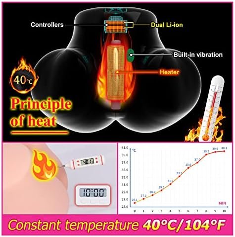 Automatic Male Masturbator Lifelike Sex Doll 2 Holes Realistic Design Pussy Ass Automatic Continuous Heating 7 Vibration Modes For Men Masturbation Adult Sex Toys Soft Sex Pleasure Warm Butt 5.3Lb - Image 3
