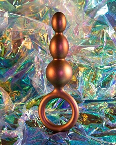 Anal Adventures Priestess Silicone Anal Plug Beads - Beaded Buttplug - Loop At Base For Easy Pull And Safety - Satin Smooth Texture Ultrasilk - Tapered Head - Sex Toy For Him Her Couples - Image 3