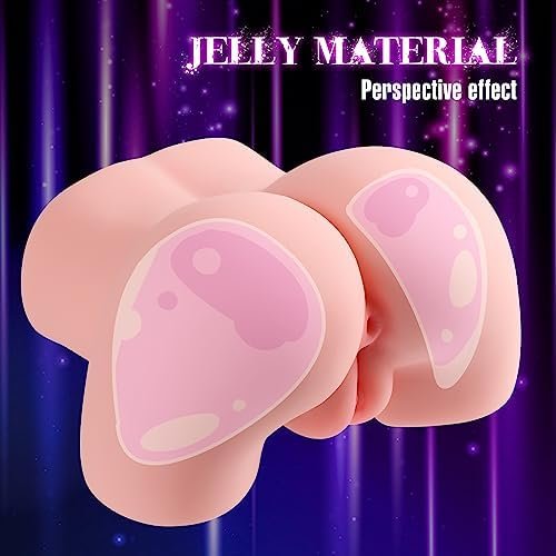 Jelly Butt Male Masturbator Sex Dolls Pocket Pussy Ass Realistic Butt With Vaginal Anal Sex Stroker Female Torso Hip Love Dolls Adult Male Sex Toys For Men Orgasm 4.4 Lb - Image 2