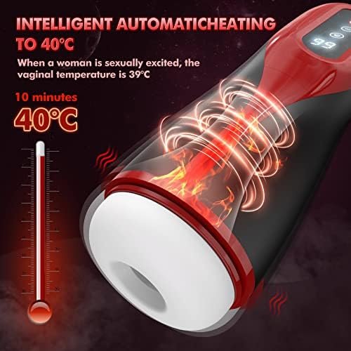 Automatic Male Masturbators - Sucking Male Masturbator With 9 Suction & Vibration & Heating Adult Male Sex Toys For Men (Black) - Image 3