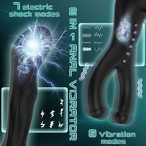 Anal Prostate Vibrating Massager With Electric Shock, Anal Butt Plug Male Sex Toy With 8 Vibration&7 Electric Modes, Anal G Spot Vibrator With Remote Control For Men, Women And Couples - Image 3