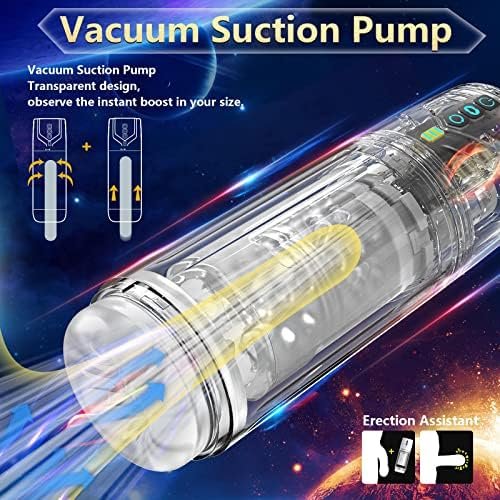 Automatic Male Masturbator Penis Pump Detachable Male Masturbators With 7 Rotation & 7 Suction Modes Pocket Pussy Waterproof Blowjob Machine Adult Sex Toys For Men(Transparent Black) - Image 3