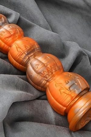 Pumpkin Realistic Dildo Liquid Silicone G Spot Stimulation Dildos With Powerful Suction Cup For Hands-Free Play Anal Plug Prostate Massager Adult Sex Toy (L)