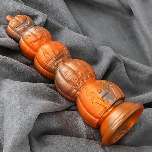 Pumpkin Realistic Dildo Liquid Silicone G Spot Stimulation Dildos With Powerful Suction Cup For Hands-Free Play Anal Plug Prostate Massager Adult Sex Toy (S)