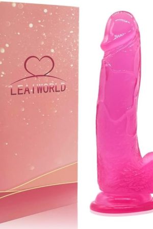 Leaiworld 7.8 Inch 7.0 Inch 5.9 Inch Soft Realistic Dildo, Body Safe Material, With Strong Suction Cup, Suitable For Women/Men/Gay, Adult Toys For Women Or Beginners (Pink) (Large)