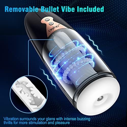 Automatic Male Masturbator, 5 Telescoping & Vibrating Electric Sex Masturbation Cup Penis Stroker For Men Hands Free Realistic Pocket Pussy & Oral Sex Blowjob - Image 2
