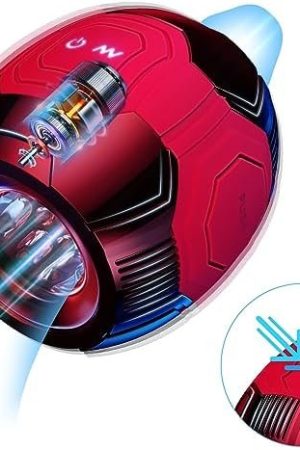 Male Masturbator Sex Toys For Men - Squeezable Penis Training Vibrator With 10 Vibration Modes Pocket Pussy Open-Ended Stroker, Male Sex Toys With 3D Realistic Textured Masturbation Blowjob Adult Toy