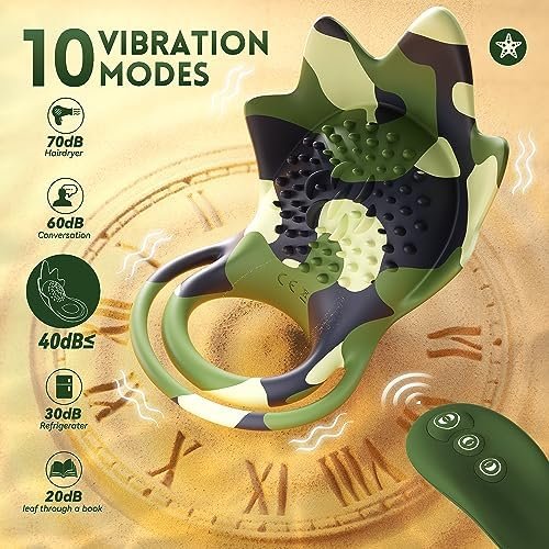 Sex Toys Vibrator Vibrating Cock Ring With 10 Vibration Modes & Usb Rechargeable, Silicone Adult Sex Toys For Men Male, G Spot Clitoral Vibrator For Women, Male Sex Toy For Man And Couples Penis Ring - Image 3