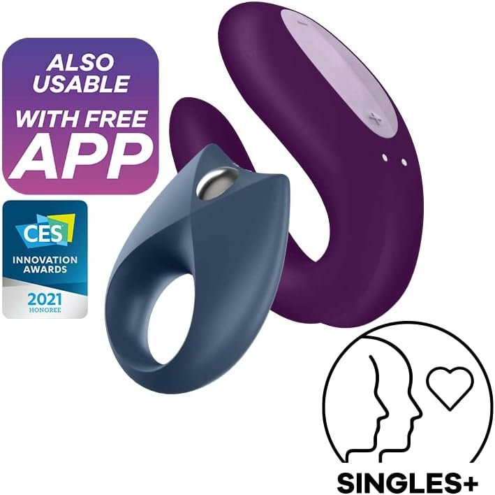 Satisfyer Partner Box 2 | Cock Ring | Partner Vibrator | Double Joy | Royal One | Connect App | Waterproof (Ipx7) | Rechargeable Battery | Skin-Friendly Silicone - Image 2