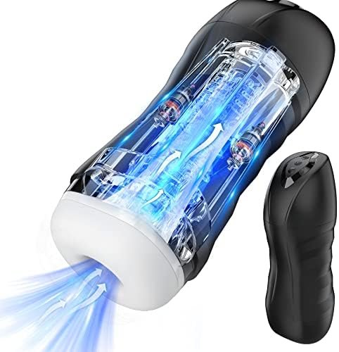 Automatic Male Masturbator Cup Sex Toys Sucking Male Masturbators Toys For Men With 5 Sucking & 10 Vibrating, Male Penis Vibrator Pocket Pussy Vibrating Stroking Toy Penis Stimulation For Men Black