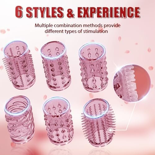 Penis Rings,Penis Sleeve Set,Cock Rings With 6 Stretchy Textured Studded Stretchy,Erection Enhancing Enhance Men,Adult Sex Toys For Men Couple Black - Image 3