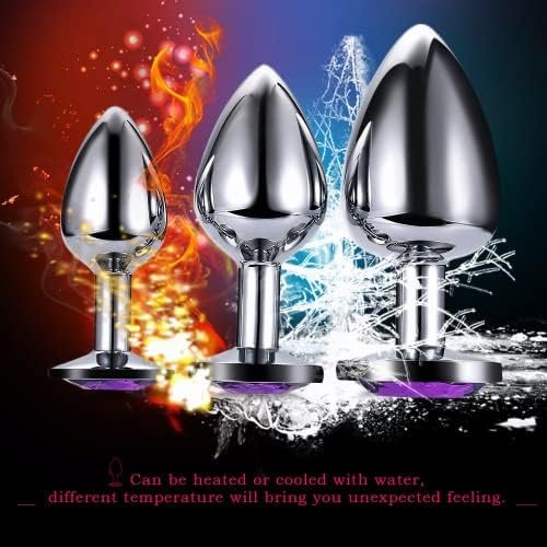 Steel Butt Plug Set Adult Sensory Toys For Women Fetish Anal Sexual Stimulation Beginner Trainer Kit (White) - Image 3