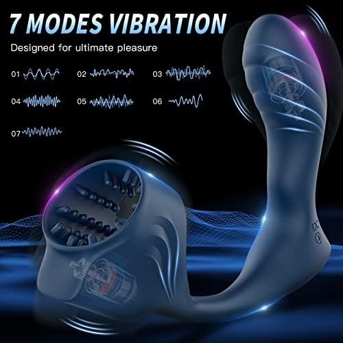 Anal Toy Prostate Massager Vibrator With Penis Ring, 7 Vibration Modes And Heating, Silicone Butt Plug Remote Control,Waterproof Anal Plug Sex Toys For Men & Women - Image 2