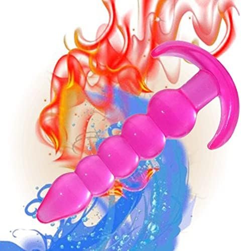 Super Soft Anal Plug Sex Toys Silicone Anal Plug,Anal Beads Silicone Butt Plug With Thin Neck & 5 Gradual Beads & Curved Base Butt Plug G-Spot Stimulation Sex Toy For Women Men Couple(Purple) - Image 3