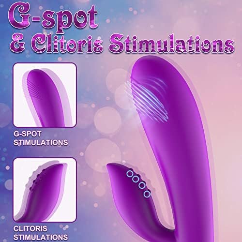 Puwcbze G-Spot Dildo Rabbit Vibrator With 10 Vibration Modes, Dual Motor Massager Soft Silicone Waterproof Rechargeable Adult Sex Toys For Women - Image 2