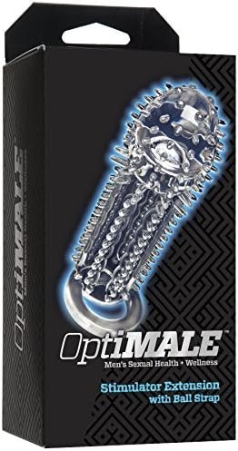 Doc Johnson Optimale - Stimulator Extension - Tpr Highly Textured Penis Extension With Ball Strap - Adds More Girth Than Length - Clear - Image 2