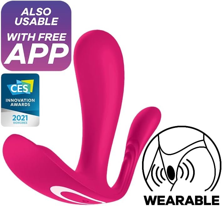 Satisfyer Top Secret+ Wearable Vibrator With App - Butterfly Vibrator, Panty Vibrator, G-Spot And Anal Stimulation, Sex Toys For Women - Compatible With Satisfyer App, Waterproof, Rechargeable (Pink) - Image 2