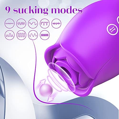 Rose Sex Toy Adult Toys - Rose Vibrator For Women Sex Toys With 9 Sucking Modes, G Spot Vibrator Adult Sex Toys, Toys For Women'S Sex Rose Vibrators Sucker Womens Sex Toys For Woman Female - Image 2