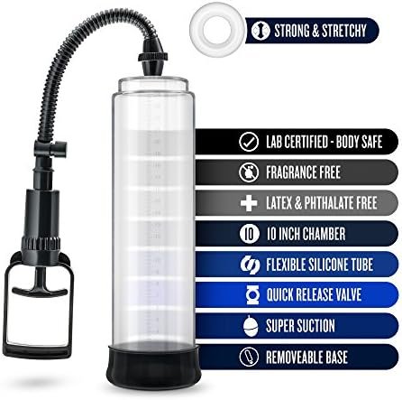 Blush Performance Vx3 - 9 Inch Penis Enlargement Male Enhancing Pump - Advanced Pull Handle For Max Suction - Soft Sleeve For A Tight Comfortable Seal - Great For Masturbation - Better For Enhancement - Image 2