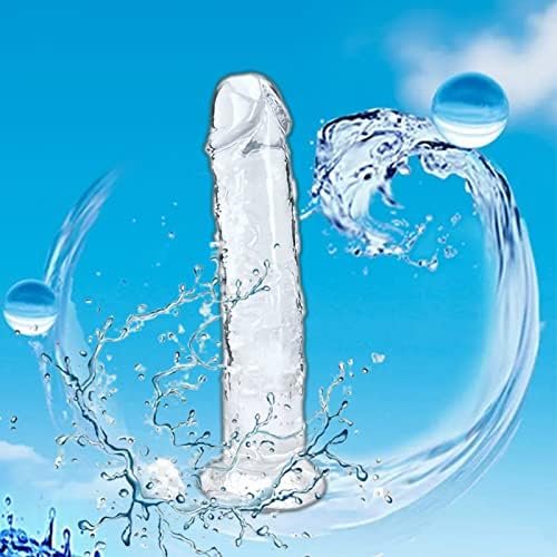 Realistic Dildo,Dildos With Powerful Suction Cup Base Dildo Soft Silicone Beginner Sex Toys For Women Men (6.7") Transparent - Image 3