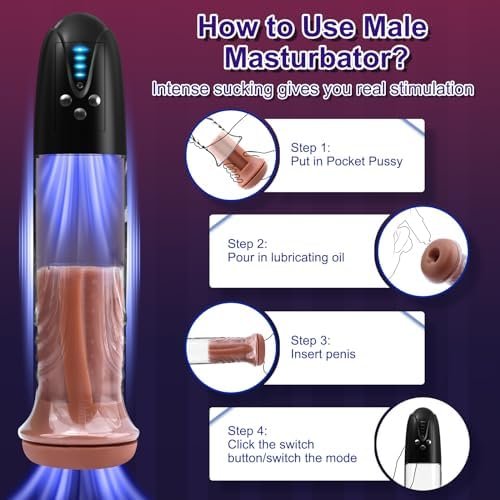 Electric Penis Enlarger Vacuum Pump - Automatic Masturbator Penis Enlargement Extend Pumps With 4 Suction Intensities, Penis Enlarge Air Pressure Device Stimulator, Adult Male Sex Toys & Games For Men - Image 3