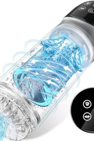 Automatic Male Masturbator - Penis Pump Male Sex Toys For Men Sex Toy Adult Toys Sex Machine Pocket Pussy Male Stroker Male Masturbators With 4 Pump & 7 Sucking & 7 Rotating & 7 Licking & Lcd Display